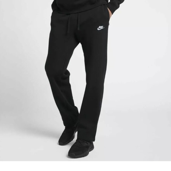 nike fleece pants open hem